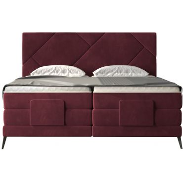 Επενδυμένο κρεβάτι Lorex με στρώμα και ανώστρωμα