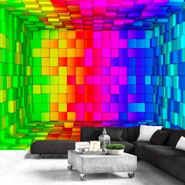 Αυτοκόλλητη φωτοταπετσαρία - Rainbow Cube