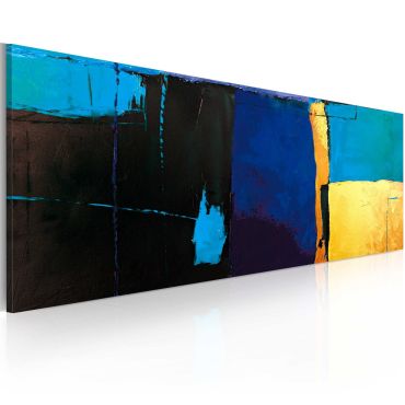 Χειροποίητα ζωγραφισμένος πίνακας - Fascination with the blue color 100x40