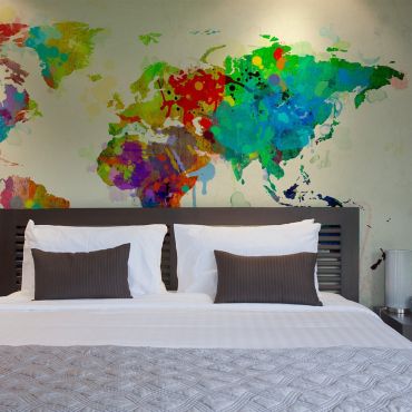 Φωτοταπετσαρία - Paint splashes map of the World