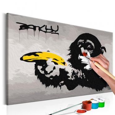 Πίνακας για να τον ζωγραφίζεις - Monkey (Banksy Street Art Graffiti) 60x40