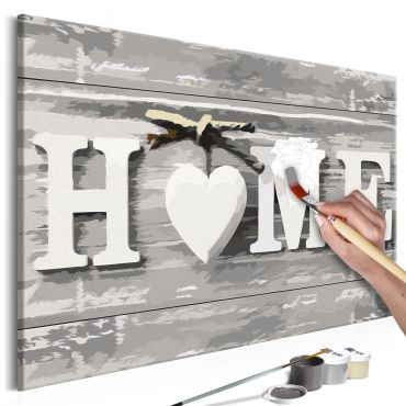 Πίνακας για να τον ζωγραφίζεις - Home (Letters) 60x40