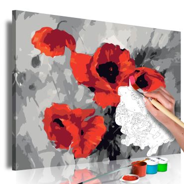 Πίνακας για να τον ζωγραφίζεις - Bouquet of Poppies 60x40