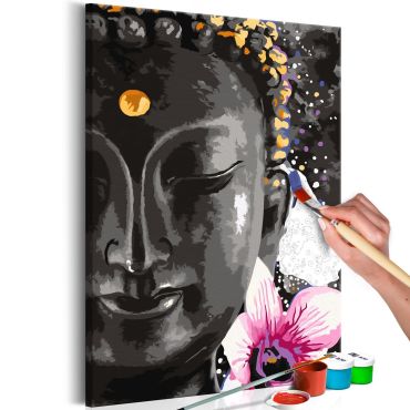 Πίνακας για να τον ζωγραφίζεις - Buddha and Flower 40x60