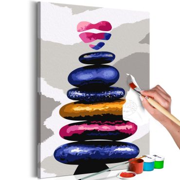 Πίνακας για να τον ζωγραφίζεις - Colored Pebbles 40x60