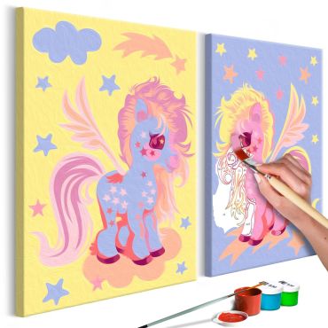 Πίνακας για να τον ζωγραφίζεις - Magical Unicorns 33x23