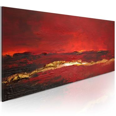 Χειροποίητα ζωγραφισμένος πίνακας - Redness of the ocean 100x40