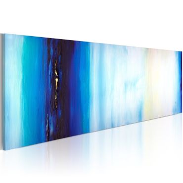 Χειροποίητα ζωγραφισμένος πίνακας - Blue liquid 100x40