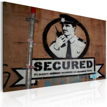Πίνακας - Secured (Banksy) 60x40