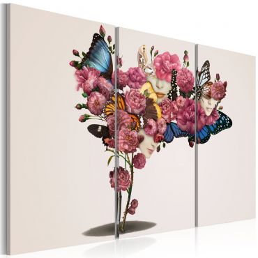 Πίνακας - Butterflies, flowers and carnival