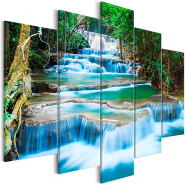 Πίνακας - Waterfall in Kanchanaburi (5 Parts) Wide 225x100