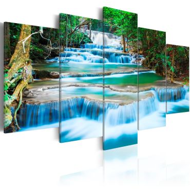 Πίνακας - Blue Waterfall in Kanchanaburi, Thailand