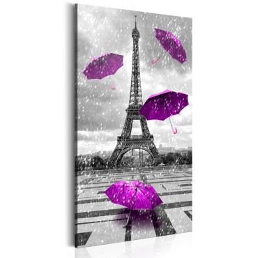 Πίνακας - Paris: Purple Umbrellas 60x120