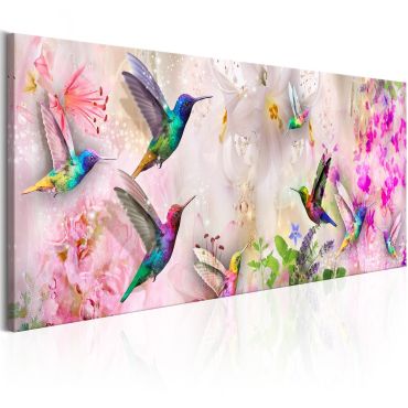 Πίνακας - Colourful Hummingbirds (1 Part) Narrow