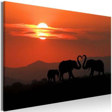 Πίνακας - Elephants in Love (1 Part) Wide