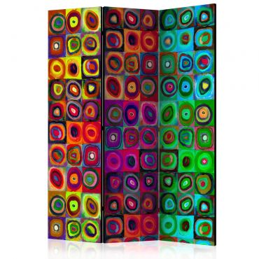 Διαχωριστικό με 3 τμήματα - Colorful Abstract Art  [Room Dividers] 135x172