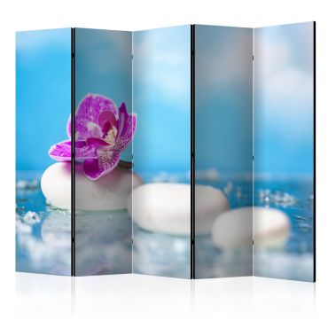 Διαχωριστικό με 5 τμήματα - Pink Orchid and white Zen Stones II [Room Dividers] 225x172