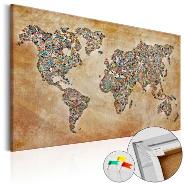 Πίνακας φελλού - Postcards from the World [Cork Map]