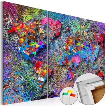 Πίνακας φελλού - Colourful Whirl [Cork Map]