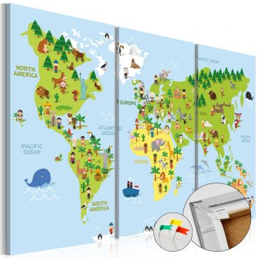 Πίνακας φελλού - Children's World [Cork Map]