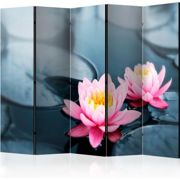Διαχωριστικό με 5 τμήματα - Lotus blossoms II [Room Dividers]