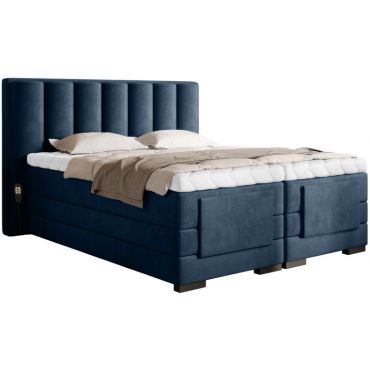 Επενδυμένο κρεβάτι Villard με στρώμα και ανώστρωμα