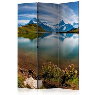 Διαχωριστικό με 3 τμήματα - Lake with mountain reflection, Switzerland [Room Dividers]