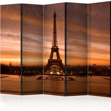 Διαχωριστικό με 5 τμήματα - Eiffel tower at dawn II [Room Dividers]