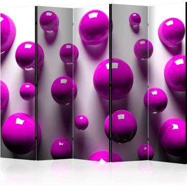 Διαχωριστικό με 5 τμήματα - Purple Balls II [Room Dividers]