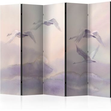 Διαχωριστικό με 5 τμήματα - Flying Swans II [Room Dividers]