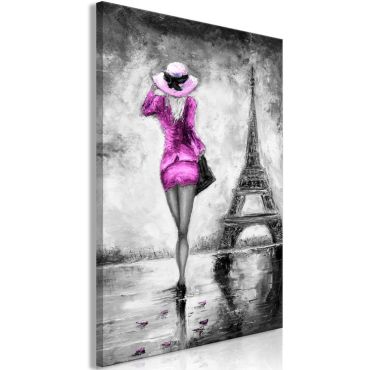 Πίνακας - Parisian Woman (1 Part) Vertical Pink