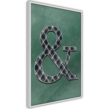 Αφίσα - Ampersand on Green Background