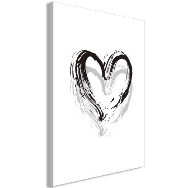 Πίνακας - Brush Heart (1 Part) Vertical