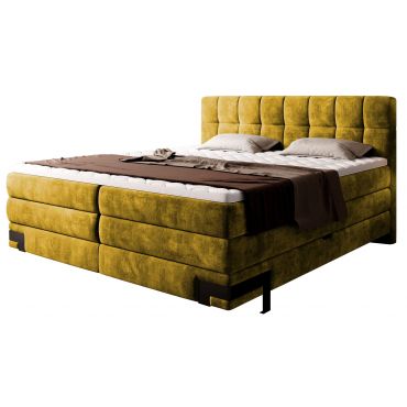 Επενδυμένο κρεβάτι Navona με στρώμα και ανώστρωμα