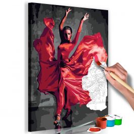 Πίνακας για να τον ζωγραφίζεις - Red Dress 40x60