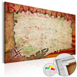 Πίνακας φελλού - Map of Barcelona [Cork Map]