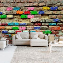 Αυτοκόλλητη φωτοταπετσαρία - Colourful Bricks