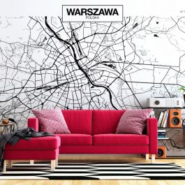 Αυτοκόλλητη φωτοταπετσαρία - Warsaw Map