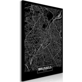 Πίνακας - Dark Map of Brussels (1 Part) Vertical